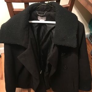 Worthington Black Wool Pea Coat 3X